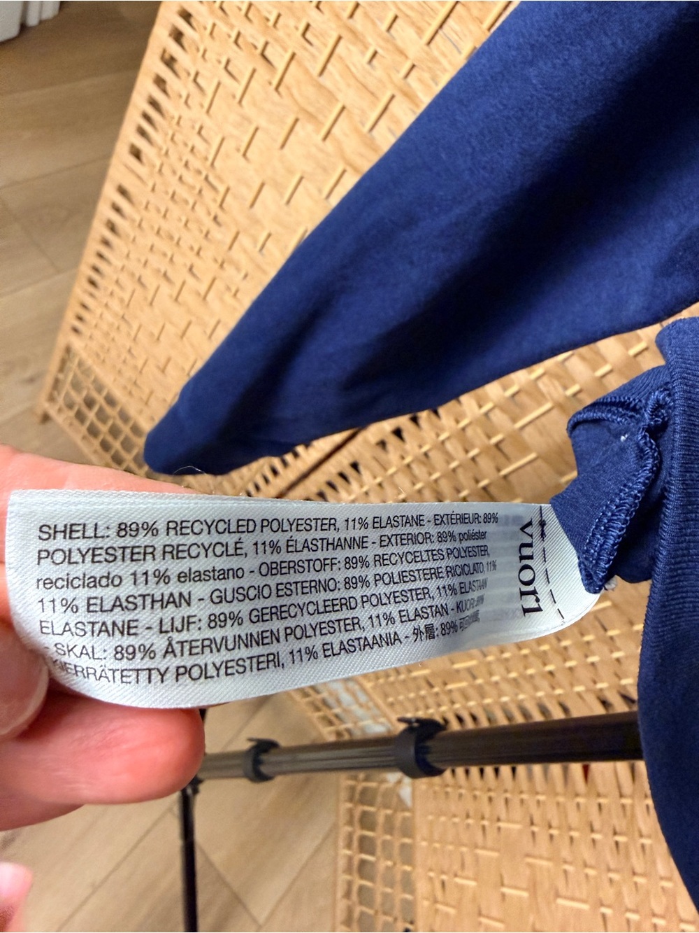 #221 Vuori Modern Full Zip Hoodie Blue Coast Heather Size Small - Picture 5 of 7